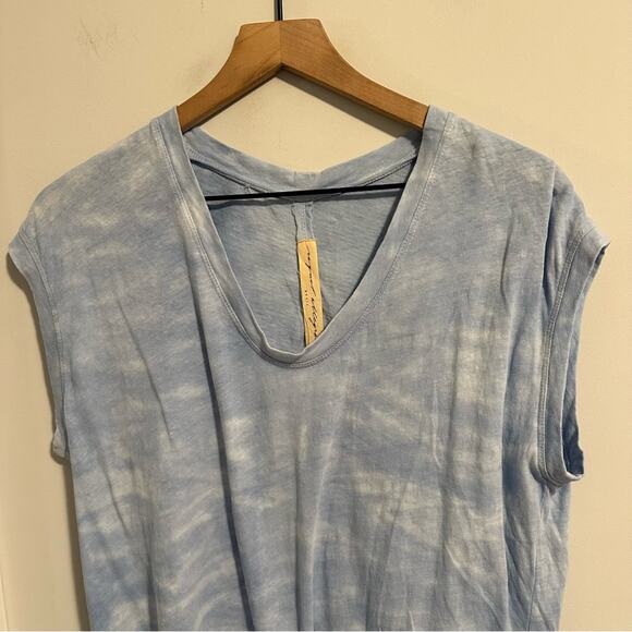 Raquel Allegra Basic Blue Cotton Tie Dye Blouse Small - Picture 8 of 9